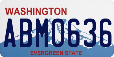 WA license plate ABM0636