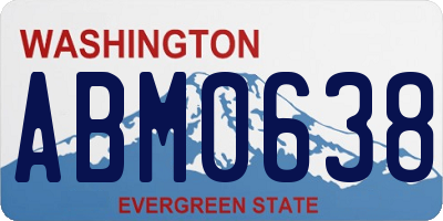 WA license plate ABM0638