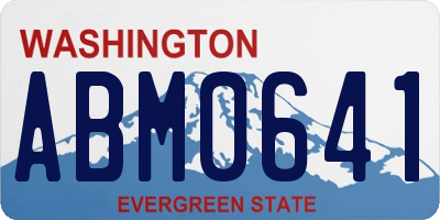 WA license plate ABM0641