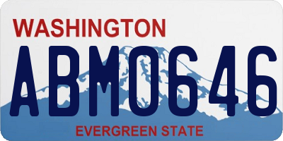 WA license plate ABM0646