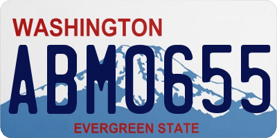 WA license plate ABM0655