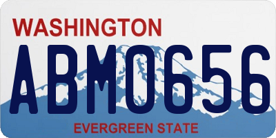 WA license plate ABM0656