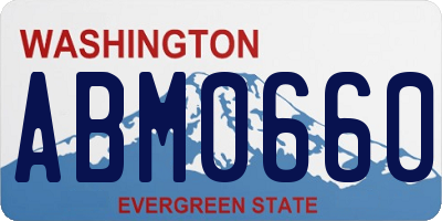 WA license plate ABM0660