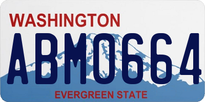 WA license plate ABM0664