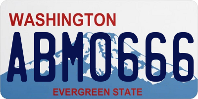 WA license plate ABM0666
