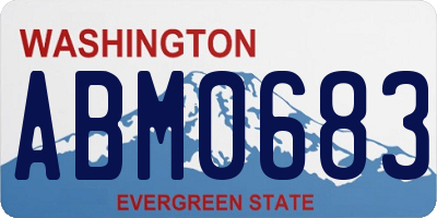 WA license plate ABM0683