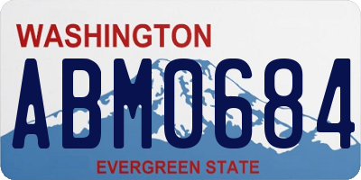 WA license plate ABM0684