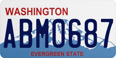 WA license plate ABM0687