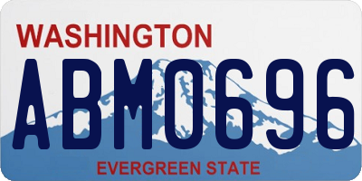 WA license plate ABM0696