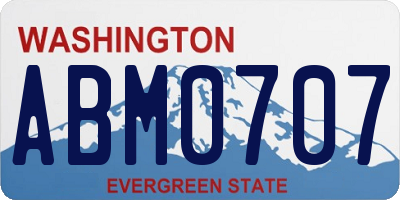 WA license plate ABM0707