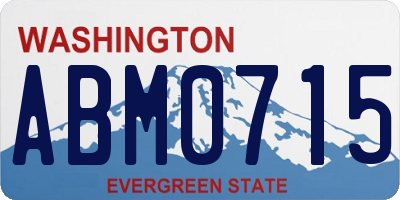 WA license plate ABM0715