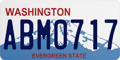 WA license plate ABM0717