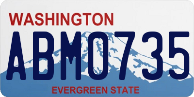 WA license plate ABM0735