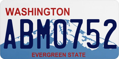 WA license plate ABM0752