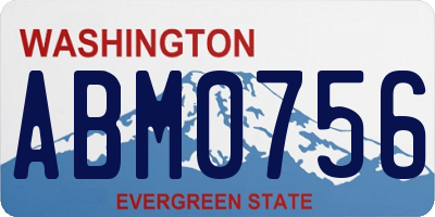 WA license plate ABM0756