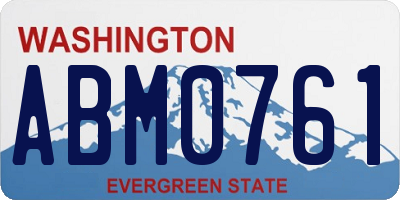 WA license plate ABM0761
