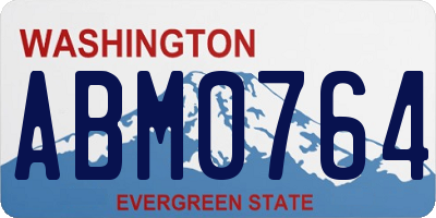 WA license plate ABM0764