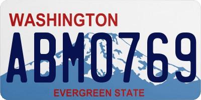 WA license plate ABM0769