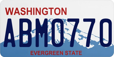 WA license plate ABM0770