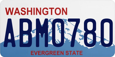 WA license plate ABM0780