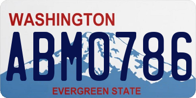 WA license plate ABM0786