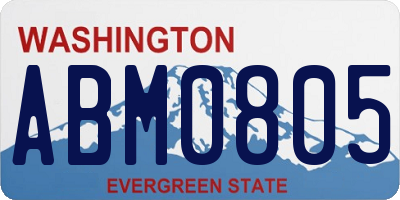 WA license plate ABM0805