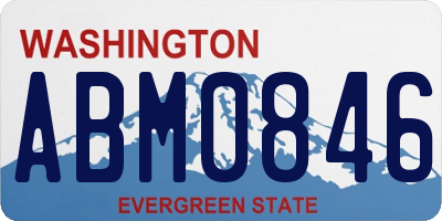 WA license plate ABM0846