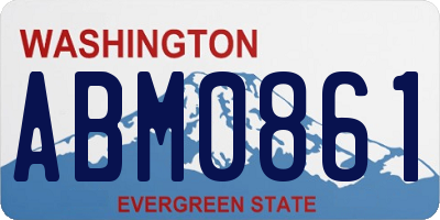 WA license plate ABM0861