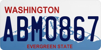 WA license plate ABM0867