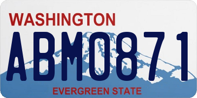 WA license plate ABM0871