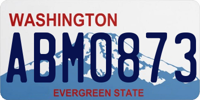 WA license plate ABM0873