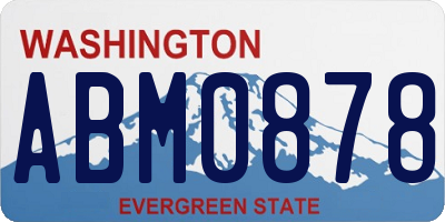 WA license plate ABM0878