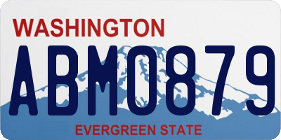WA license plate ABM0879