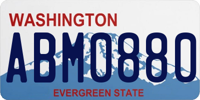 WA license plate ABM0880