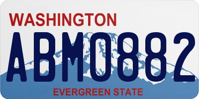 WA license plate ABM0882