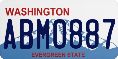 WA license plate ABM0887