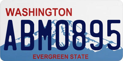 WA license plate ABM0895