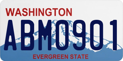 WA license plate ABM0901