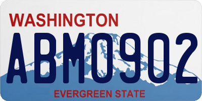 WA license plate ABM0902