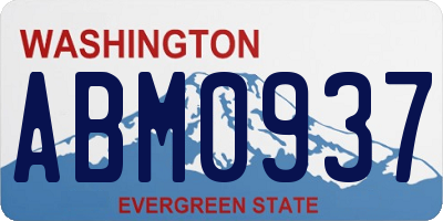 WA license plate ABM0937