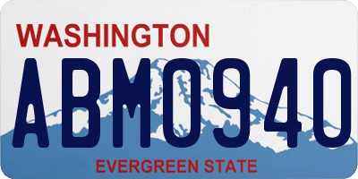WA license plate ABM0940