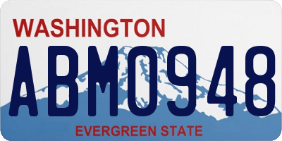 WA license plate ABM0948
