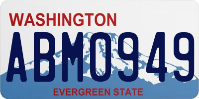 WA license plate ABM0949