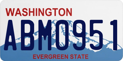 WA license plate ABM0951