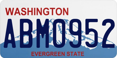 WA license plate ABM0952