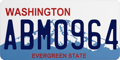 WA license plate ABM0964