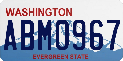WA license plate ABM0967