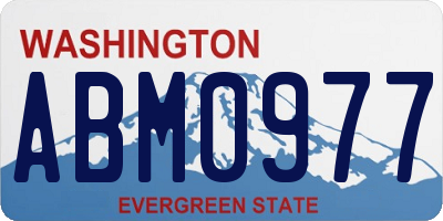 WA license plate ABM0977