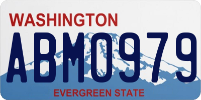WA license plate ABM0979