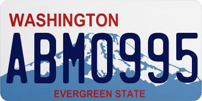 WA license plate ABM0995